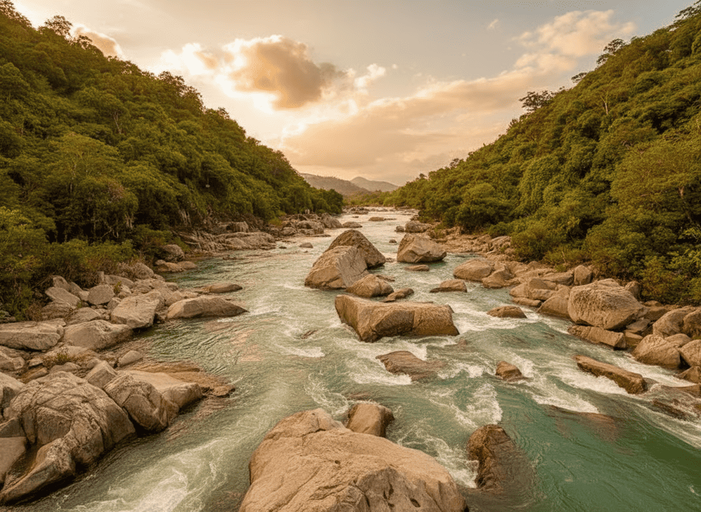 Khung cảnh hùng vĩ của dãy đá đôi
